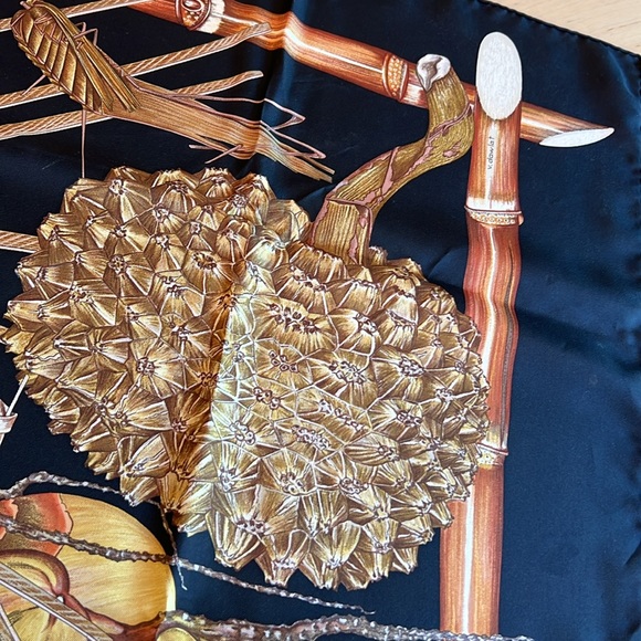 HERMES Hermes Paris Silk Scarf Jardin Creole 1994 Valerie Dawlat-Dumoulin w/Box - Picture 5 of 14